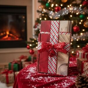 ✨ Rustic Farmhouse Christmas Present Stack Decor ✨